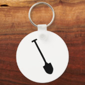 Zwart schoppenpictogram sleutelhanger (Voorkant)