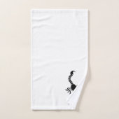 Zwart Schorpioen Ontwerp met Monogram Bad Handdoek (Handdoek)