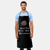 Zwart Schort Hamburger Food Quote (Gedragen)