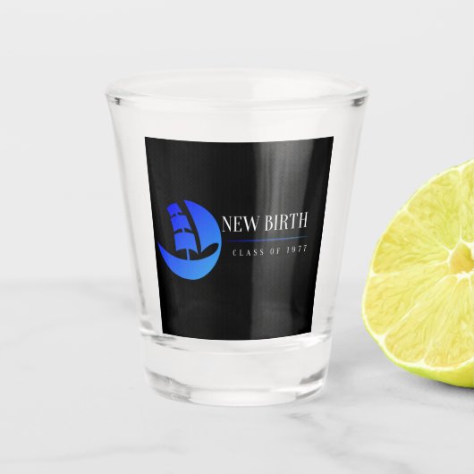 Zwart schotglas shot glas (Voorkant)