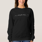 Zwart Schrift Opgestelde Mama T-Shirt (Voorkant)