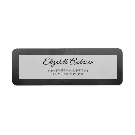 Zwart Schrift Retouradres Etiket (Voorkant)