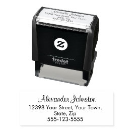 Zwart Schrift Retouradres Merkstijl Zelfinktende Stempel