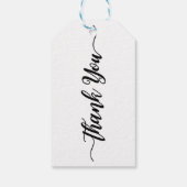 Zwart Schrift Type Wit Bedankt Feest Modern Cadeaulabel (Achterkant)