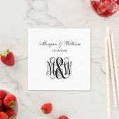Zwart Schrifttype Monogram B&G Doe-het-zelf BG Servet (Insitu)