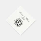 Zwart Schrifttype Monogram B&G Doe-het-zelf BG Servet (Hoek)