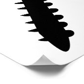 Zwart schroefpictogram poster (Hoek)