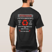  zwart schroot verwijderen T-Shirt Red (Achterkant)