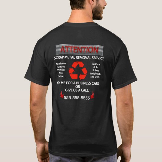 zwart schroot verwijderen T-Shirt Red (Achterkant)