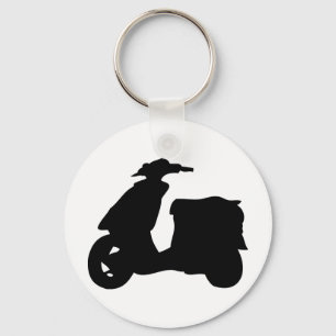zwart scooterpictogram sleutelhanger