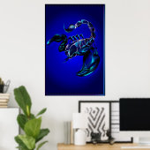 Zwart Scorpion groot Poster (Thuiskantoor)