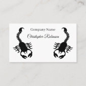 Zwart Scorpion-ontwerp Contactkaartje (Voorkant)