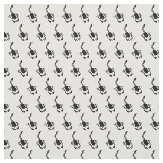 Zwart Scorpion-ontwerp Stof (Swatch)