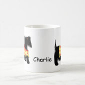 Zwart Scottie Terriër Hond Geel Naam Gepersonalise Koffiemok (Center)