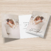 Zwart Script 2 foto voor altijd dankbare bruiloft Bedankkaart