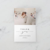 Zwart Script 2 foto voor altijd dankbare bruiloft Bedankkaart (Binnen)