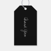 Zwart script bedankt cadeau Label zwart Cadeaulabel (Voorkant)