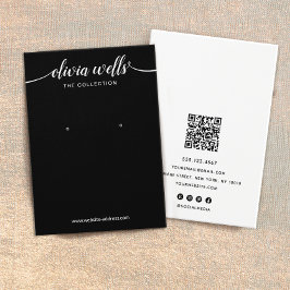 Zwart Script Calligraphy Font die Display verouder Visitekaartje