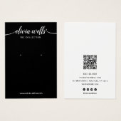 Zwart Script Calligraphy Font die Display verouder Visitekaartje (Voorkant /achterkant)