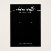 Zwart Script Calligraphy Font die Display verouder Visitekaartje (Voorkant)