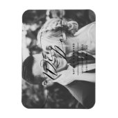 Zwart script dat we elegante trouwfoto maken magneet (Verticaal)
