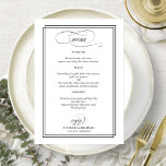 Zwart Script Elegant Wedding Menu<br><div class="desc">Zwart Script Elegant Wedding Menu</div>