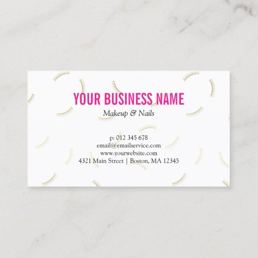 Zwart script en gouden streepjes Loyalty Punch Car (Achterkant)