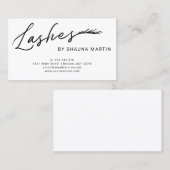 Zwart script en gouden streepjes visitekaartje (Voorkant / Achterkant)