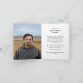 Zwart Script & Foto Begrafenis Sympathie Bedankt (Binnen)