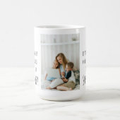 Zwart script | Grappig citaat | Een foto Koffiemok (Center)