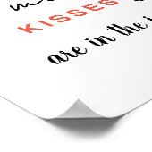 Zwart script hoeveel Kisses er in het Poster Jar z (Hoek)