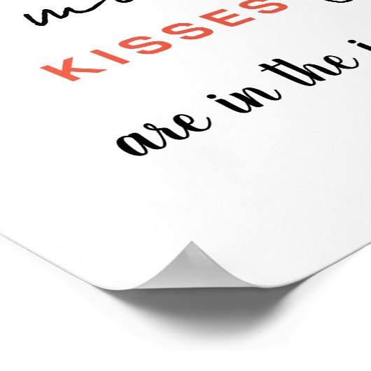 Zwart script hoeveel Kisses er in het Poster Jar z (Hoek)