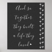 Zwart Script Inspirerend Love Quote Poster (Voorkant)