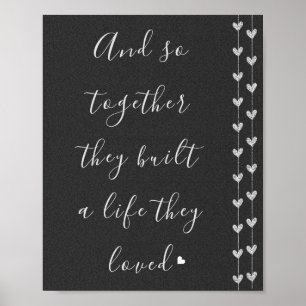 Zwart Script Inspirerend Love Quote Poster