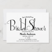 Zwart Script Modern Minimal Vrijgezellenfeest Kaart (Voorkant)