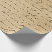 Zwart script op Tan Cadeaupapier (Hoek)