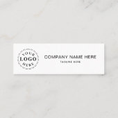 Zwart Script QR op wit Mini-oproepkaartontwerp Contactkaartje (Achterkant)