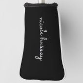 Zwart script | Stijlvol Monogram Modern Minimalist Golfheadcover (Draai 90)