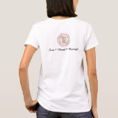 Zwart Script Werknemersnaam Zakelijk Logo T-shirt (Achterkant)