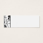 Zwart Scroll Border Wedding Drink Ticket Mini Visitekaartjes (Achterkant)