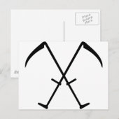 zwart scythe kruisingspictogram briefkaart (Voorkant / Achterkant)