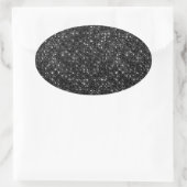 Zwart Sequin Effect Ovale Sticker Sheets (Tas)