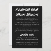 Zwart serum instructie Sjabloon Kaart (Voorkant)