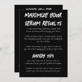 Zwart serum instructie Sjabloon Kaart (Voorkant / Achterkant)