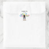 Zwart Sheepadoodle Favor Tags Sticker (Tas)