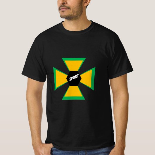 Zwart shirt, AFRICA SPORT T-shirt (Voorkant)