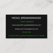 Zwart Shirt Kleding kleding Contactkaartje (Achterkant)