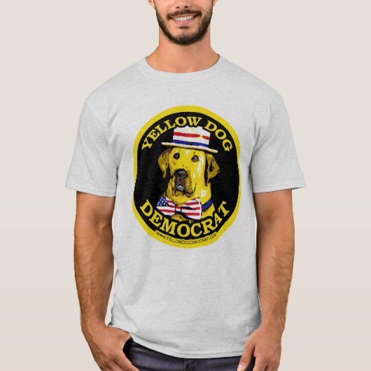 Zwart Shirt met gele hond (Voorkant)