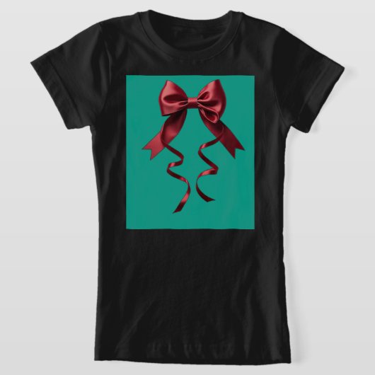 Zwart shirt met groene strik (Laagn)