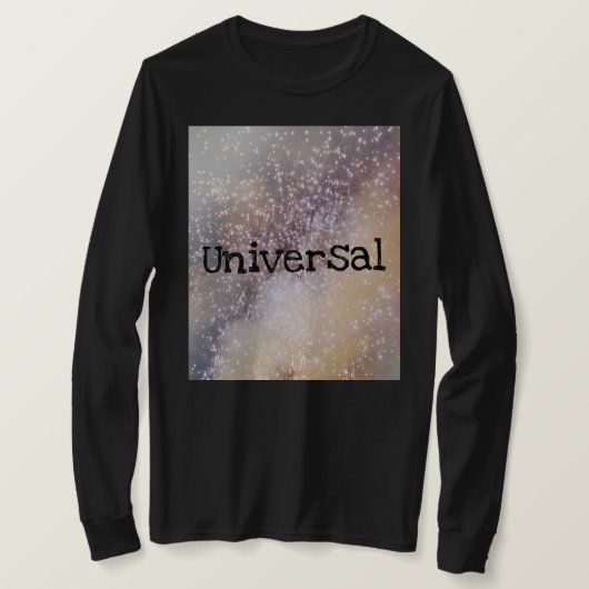 Zwart shirt met lange mouwen en universeel ontwerp (Design voorkant)
